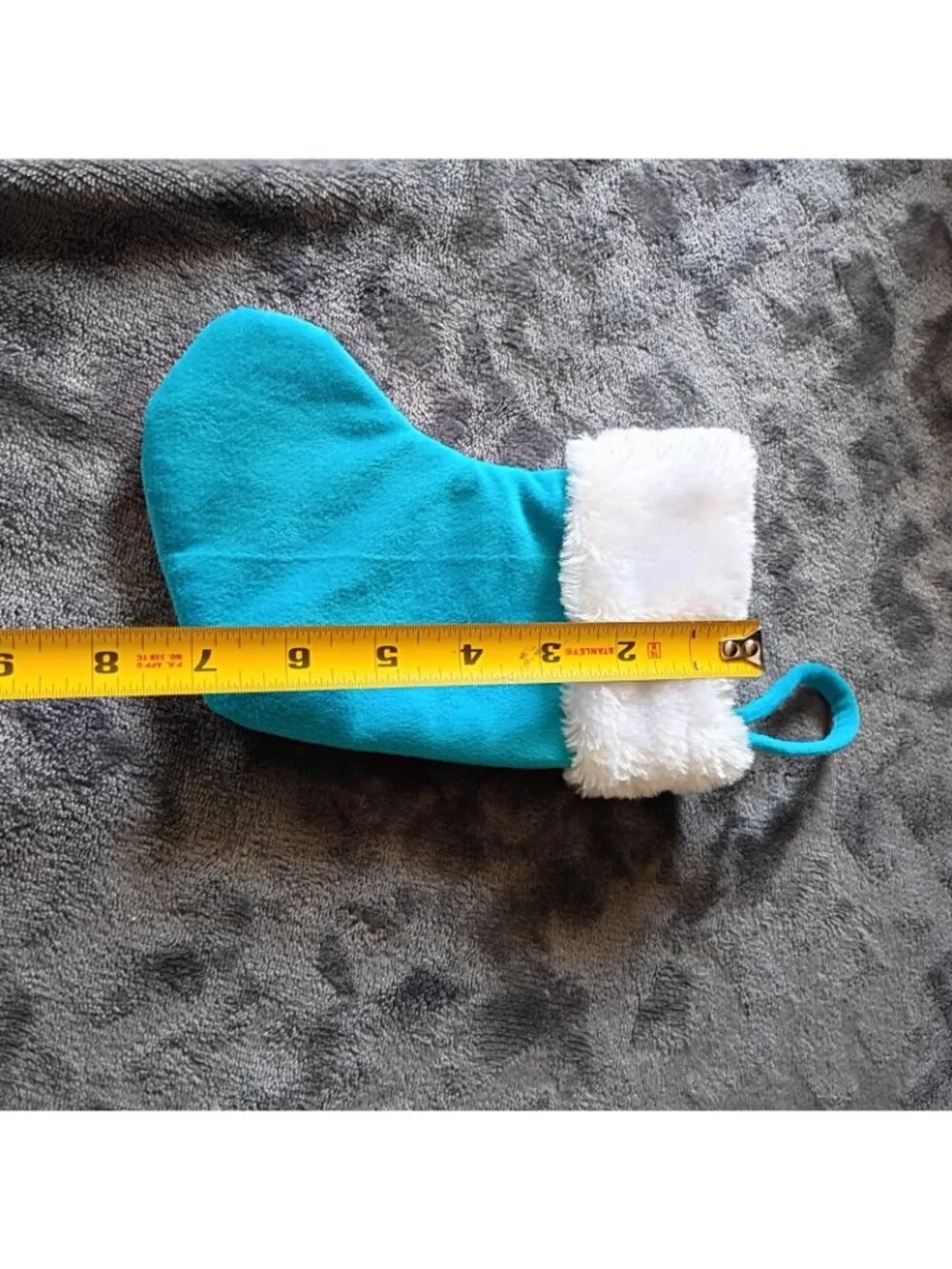Mini Stocking Christmas Monogram J Blue Velvet